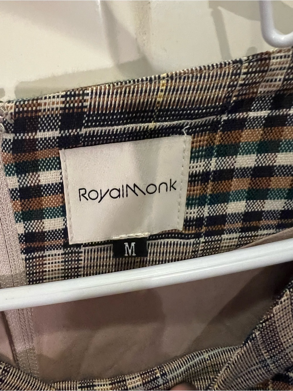 RoyalMonk Women's Plaid Dress in Brown Multi